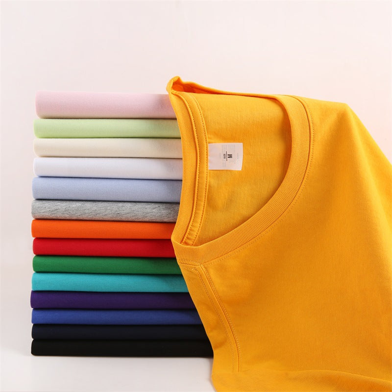 Loose-Fitting | 50-Count Double Yarn T-Shirt Ice Silk Cotton Round Neck Short-Sleeve T-Shirt Moisture-Wicking Business Casual Half-Sleeve for Men
