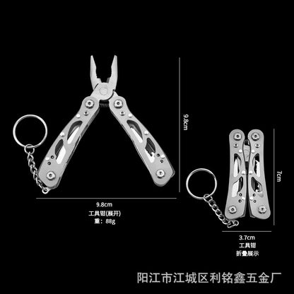 Stainless steel multi-function tool pliers mini folding portable outdoor travel tool pliers combination knife multi-purpose