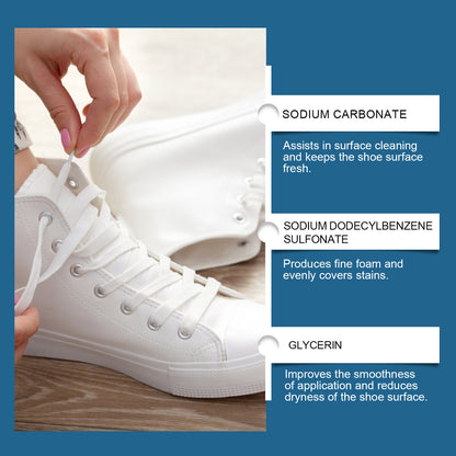 Jue Fish White Shoe Cleaner Cleans Stains and Prevents Oxidation, Daily Portable Cleaner for White Shoes