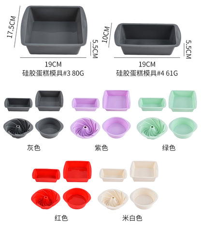 Food Grade Silicone Bread Chiffon Toast Mold Cake Pan Easy to Demould DIY Baking Silicone Cake Mold