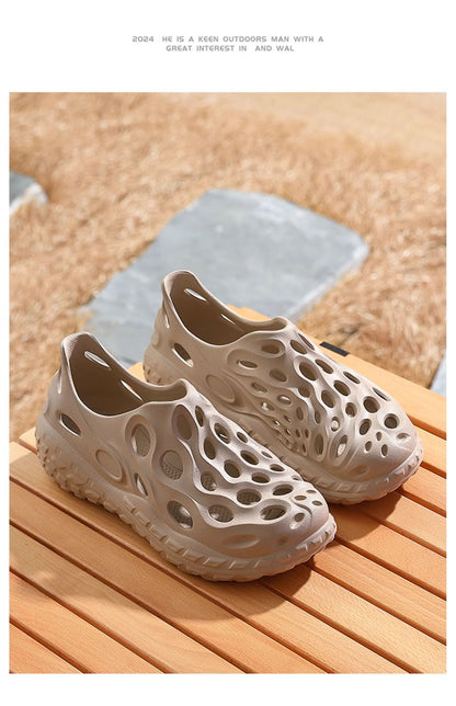 Croc Shoes Men's Summer Outer Wear for Commuting and Driving 2025 New Popular Anti-Slip Summer Eva Sandals That Feel Like Stepping on Shit