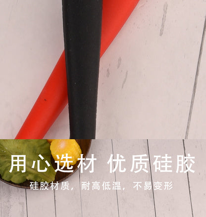 Food Grade Silicone Spoon, Kidsren's Safety Table Spoon, High Temperature Resistant Non-Stick Pan, Student Spoon, Baby Food Supplement Mixing Spoon