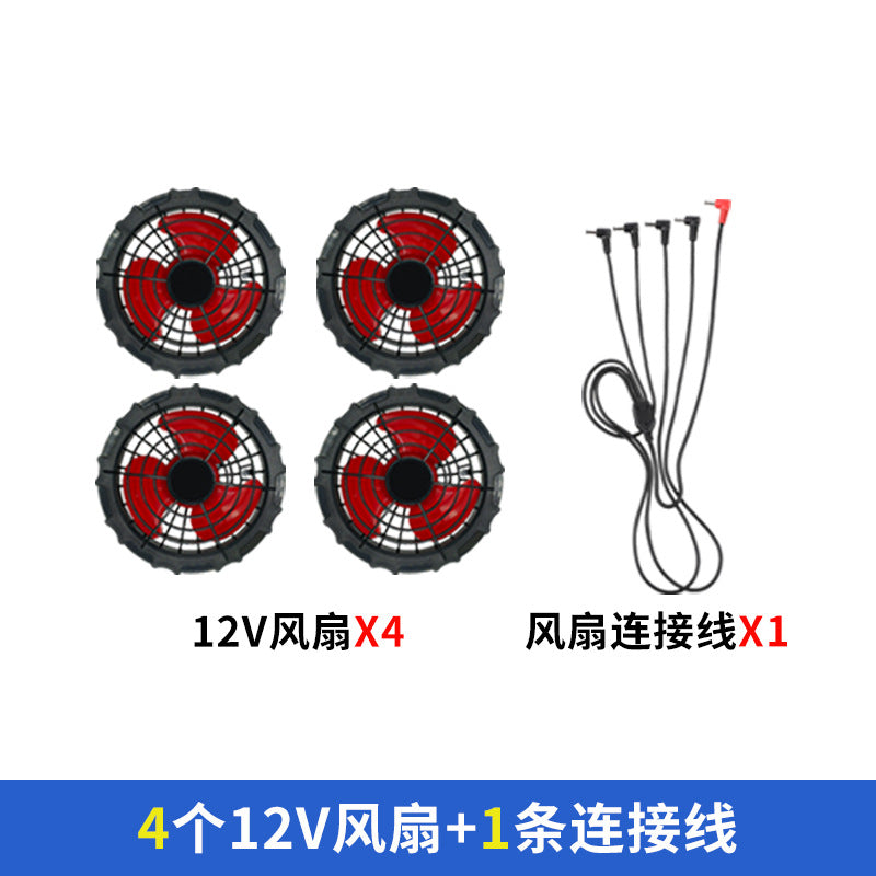 Cross-border New Smart Air-conditioning Clothing Jacket Clothes with Fan Outdoor Work Uniform Labor Protection Duty Fan Clothing