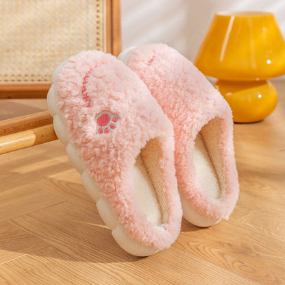Cixi Cotton Slippers for Women, Spring, Autumn and Winter Home Use, Indoor Non-Slip Couple Home Warm Winter Plush Men's Slippers
