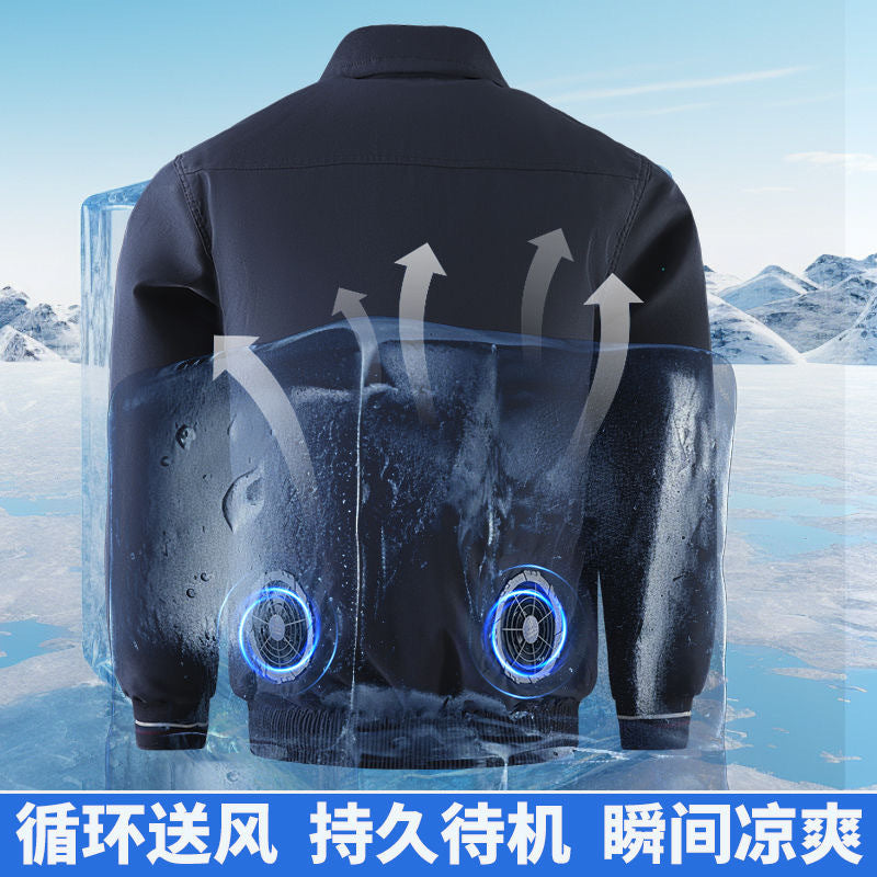25 New Air-conditioning Clothes with Fan Outdoor Work Air-conditioning Shirt Factory Direct Cross-border Wholesale Exclusive