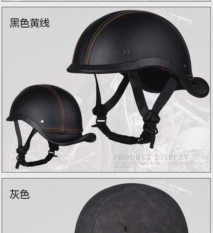 New National Standard 3C Retro Flip-Up Helmet for Women, Motorcycle Half-Helmet for Men, Electric Scooter Helmet, Cruiser Helmet for Riding