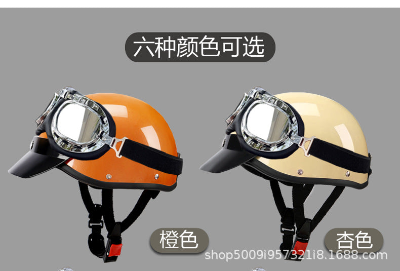 Factory Outlet GB 3C Harley Retro Half Helmet Lightweight Summer Electric Vehicle Helmet Safety Helmet Unisex