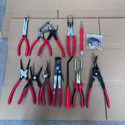 Red and black elbow 60 degree power-off pliers bolt pliers multi-purpose pliers car oil pipe separation harness pliers cross-border pliers