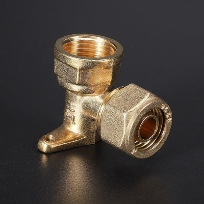 1216 Aluminum plastic pipe copper joint 4 points directly bent through tee four points copper pipe fittings solar water heater accessories