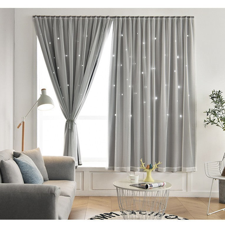Source manufacturers non-perforated installation curtains hook and loop curtains cross-border foreign trade shading curtains self-adhesive finished products wholesale