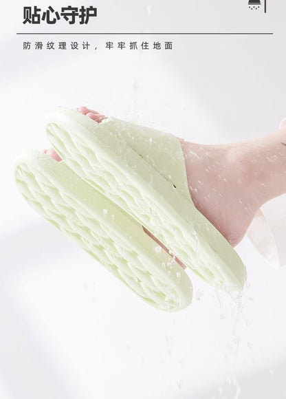 Slippers for Women, Summer Couples, Indoor Home Bathroom Bathing, Leaking, Non-Slip, Thick-Soled, Shit-Stepping Household Sandals, Slippers for Men