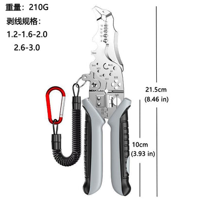 Foldable Wire Stripping Pliers Multifunctional Wire Stripping and Crimping Pliers Manufacturer Wholesale Industrial Grade Screwable Wire Stripping Pliers