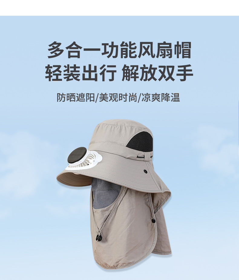 New Sun Hat for Men and Women in Summer, Uv Protection, Neck Protection, Sun Protection, Solar Fan Hat, Outdoor Mountaineering Fisherman Hat