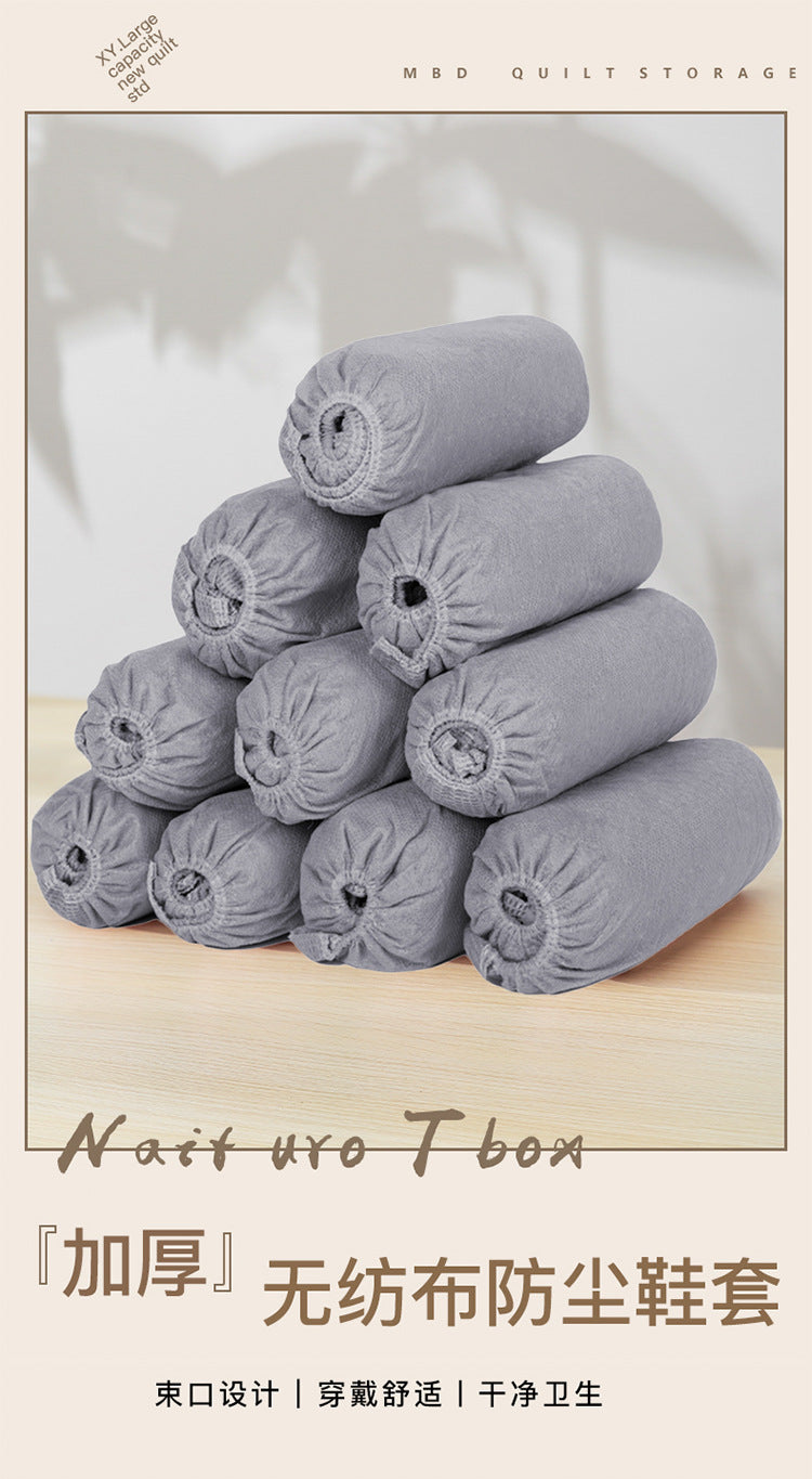 【Factory】Disposable Shoe Covers and Foot Covers, Thickened Version, Non-Slip, Wear-Resistant, Dust-Proof, for Indoor Home Use, Thick Non-Woven Fabric, Wholesale