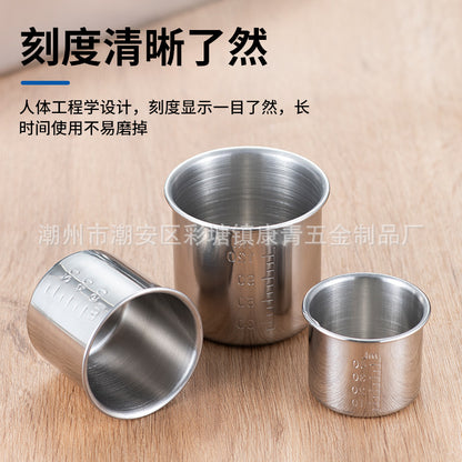 304 stainless steel measuring cup 40ml scale Cup hospital anti-iodophor liquid medicine delivery Cup