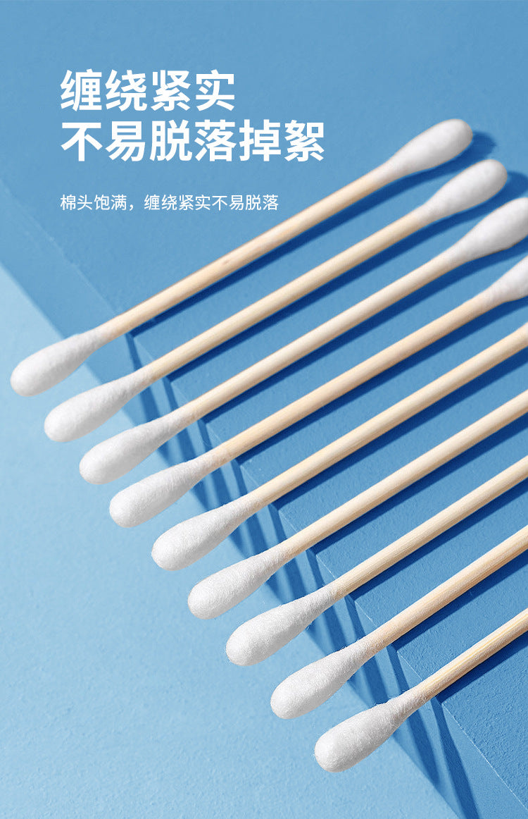 Double-Ended Bagged Cotton Swabs for Ear Picking, Ear Picking Cotton Swabs for Makeup Removal, Makeup and Beauty Cleaning, Free Shipping