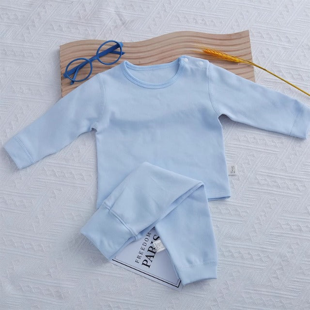Category a Modal Infant Home Clothing Set High Waist Belly Protection Baby Long Sleeve Pajamas Air Conditioning Clothes Autumn Clothes Autumn Pants