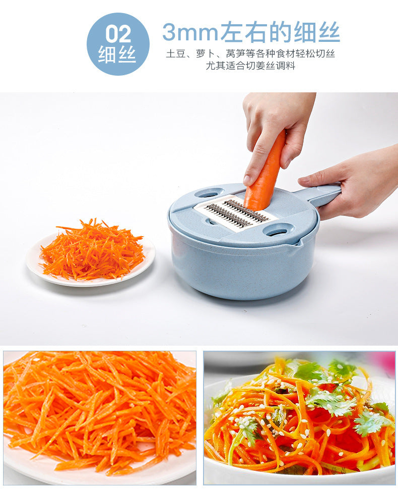 Multi-functional vegetable cutter flapper potato silk artifact coarse silk household grater does not hurt hands wipers slicer