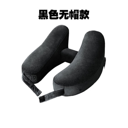 Outdoor Camping In-Stock H-Shaped Inflatable Travel Pillow, Travel Inflatable Neck Pillow, Neck Support Pillow, Portable Pillow for Airplane and High-Speed Rail