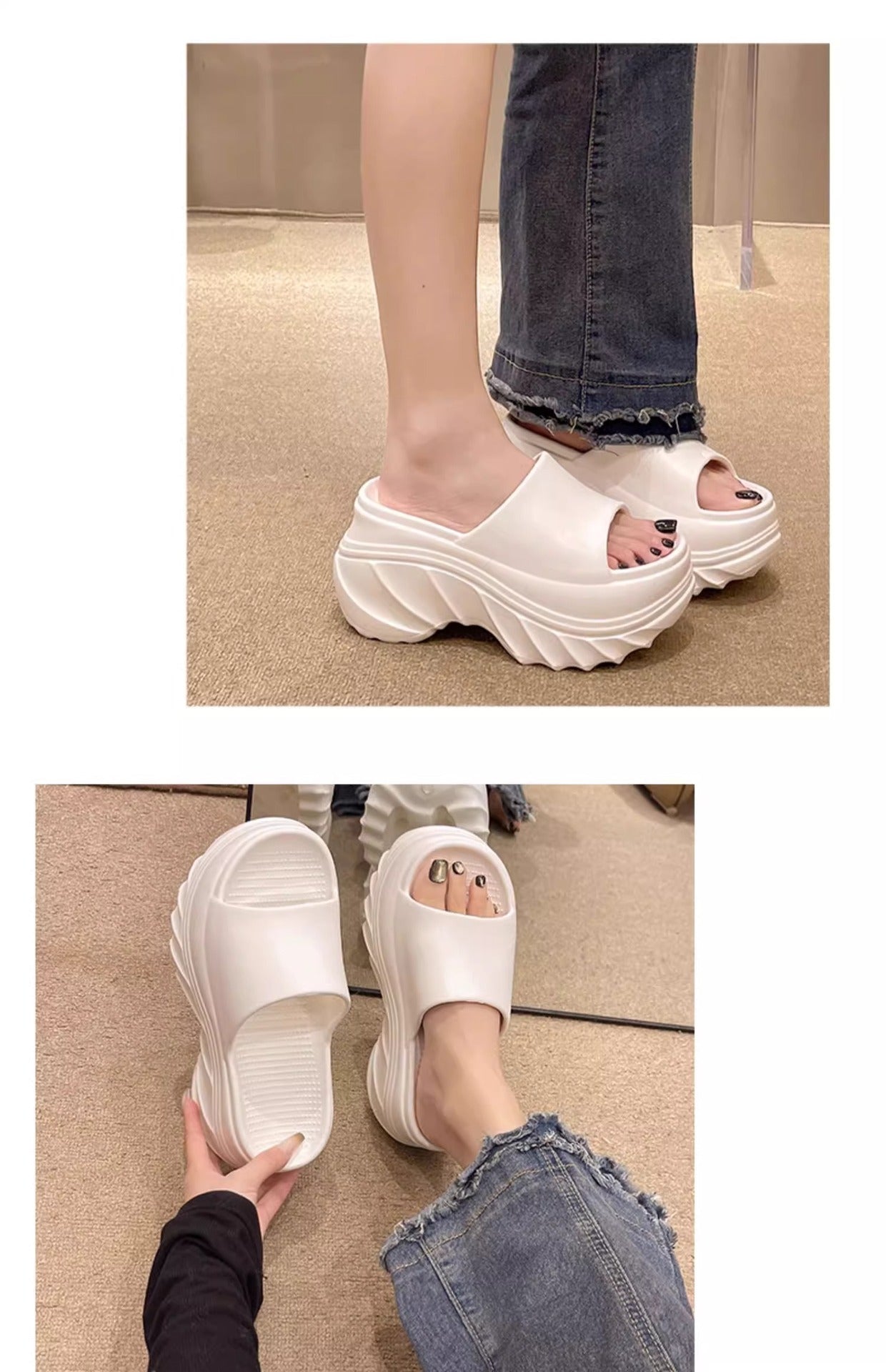 9CM height-increasing thick-soled slippers women's summer sandals EVA high-end non-slip non-smelly feet home wear wholesale