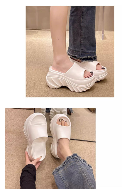 9CM height-increasing thick-soled slippers women's summer sandals EVA high-end non-slip non-smelly feet home wear wholesale