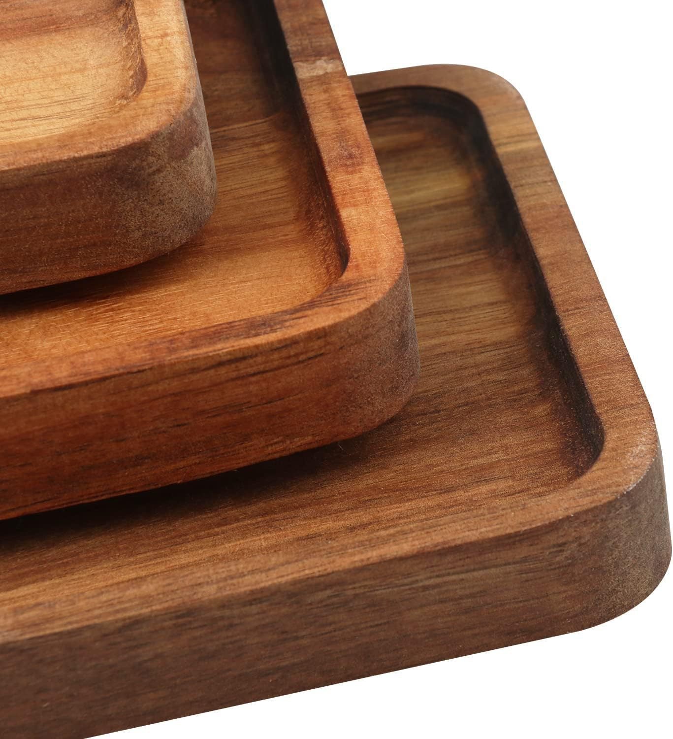 Acacia Wooden Tray Western Food Hotel Tray Tea Tray Fruit Plate Nut Plate Food Bread Tray Rectangular