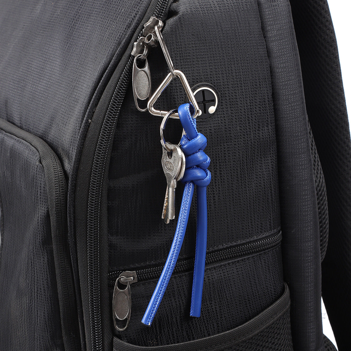 New triangle key chain PU hand-woven diamond key ring bag pendant key chain