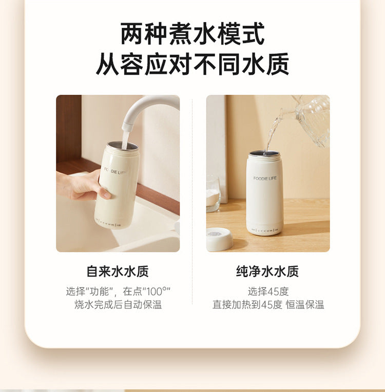 Portable Electric Water Cup Burning Water Cup Health Cup Travel Electric Stew Cup Small Burning Water Heating Thermos Gift Pack