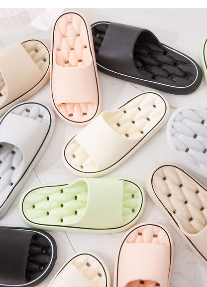 Slippers for Women, Summer Couples, Indoor Home Bathroom Bathing, Leaking, Non-Slip, Thick-Soled, Shit-Stepping Household Sandals, Slippers for Men
