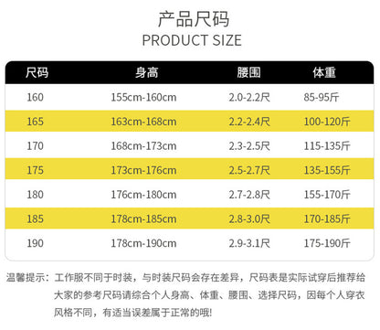 Autumn and Winter Pure Cotton Work Pants for Men, Wear-Resistant Welding Workwear, Blue Construction Site Workshop Handling Work Clothes Pants