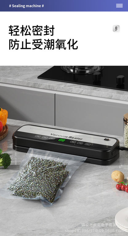 Vacuum Sealing Machine Food Preservation Machine Kitchen Plastic Household Vacuum Packaging Machine Wet and Dry Knife Cutting Sealing Machine
