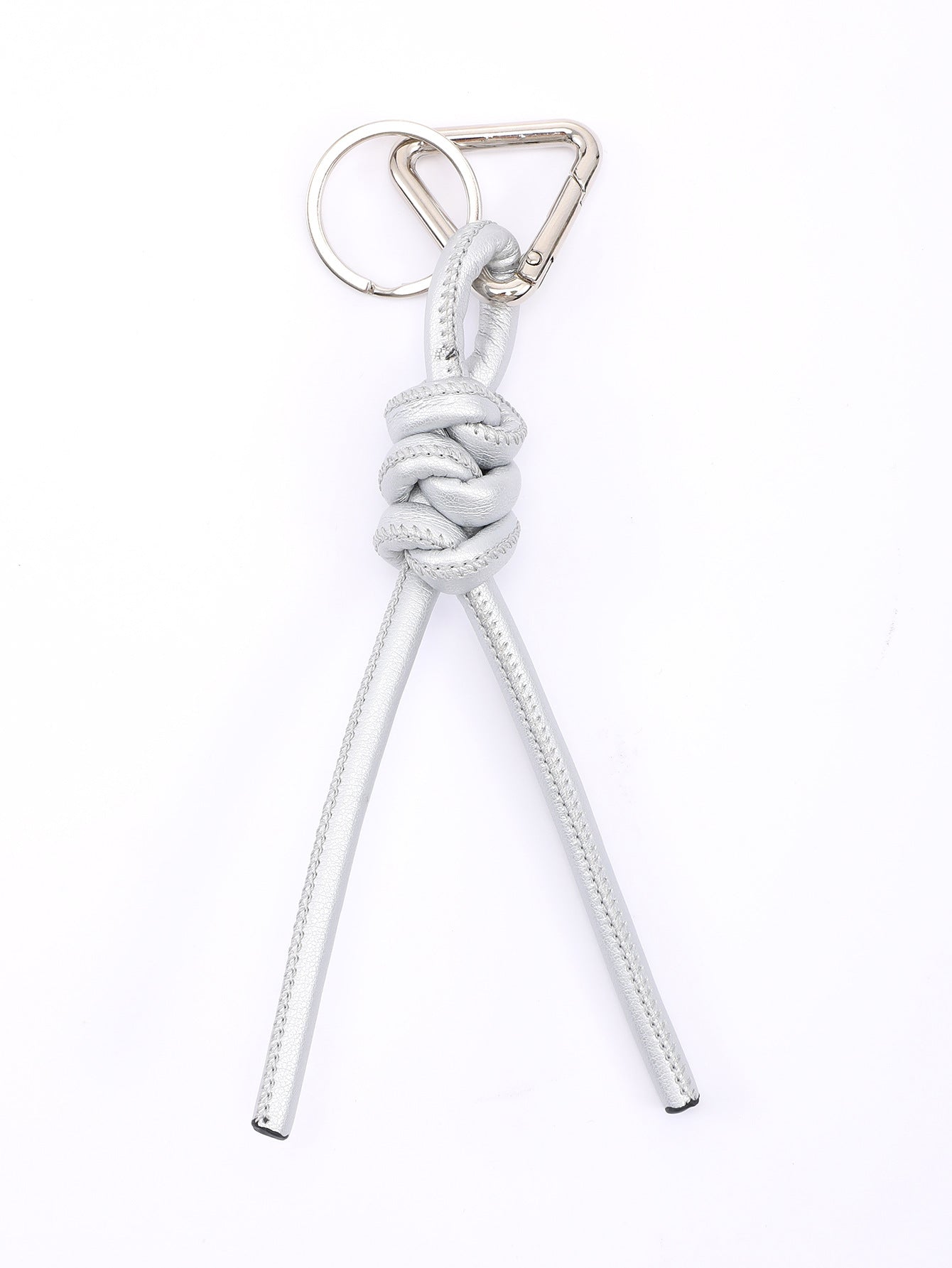 New triangle key chain PU hand-woven diamond key ring bag pendant key chain
