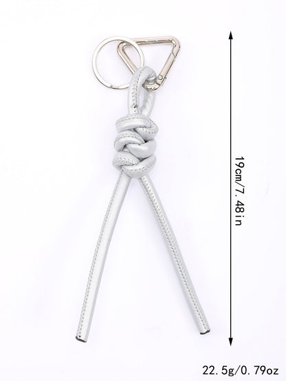 New triangle key chain PU hand-woven diamond key ring bag pendant key chain