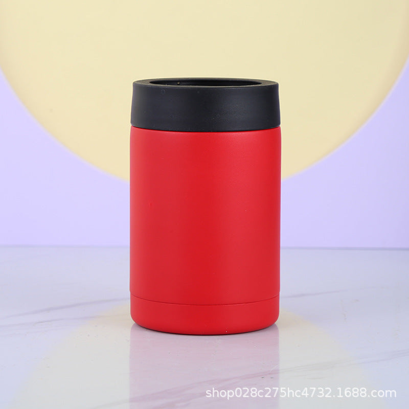 Cross-Border 12oz Double-Layer Vacuum Cold Storage Tank 304 Stainless Steel Beer Tank Outdoor Portable Car-Mounted Coke Tank Wholesale