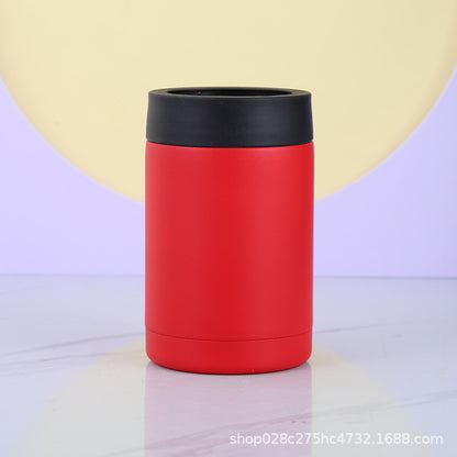 Cross-Border 12oz Double-Layer Vacuum Cold Storage Tank 304 Stainless Steel Beer Tank Outdoor Portable Car-Mounted Coke Tank Wholesale