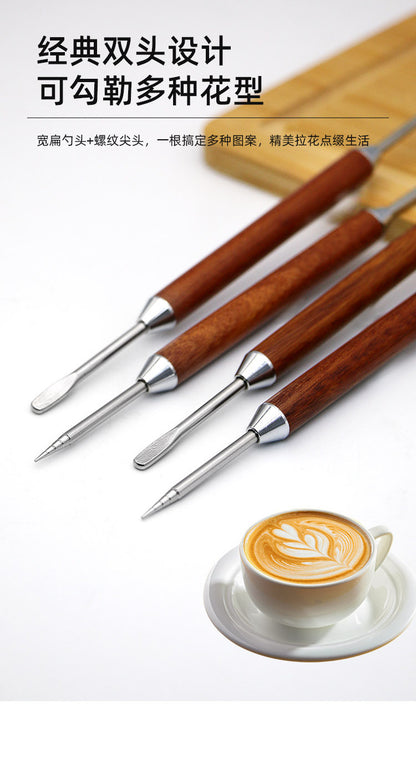 [Silky] coffee Garland needle rosewood handle carved needle fancy Garland needle appliance coffee appliance