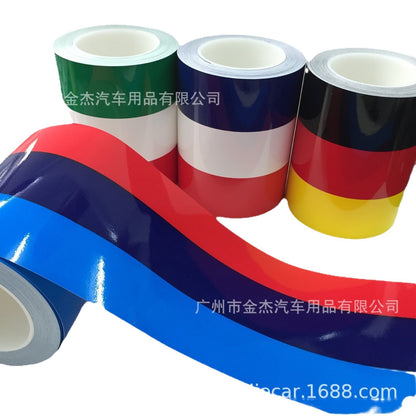 Applicable treasure color car stickers modified whole car car flower German flag three-color hood film manufacturers wholesale