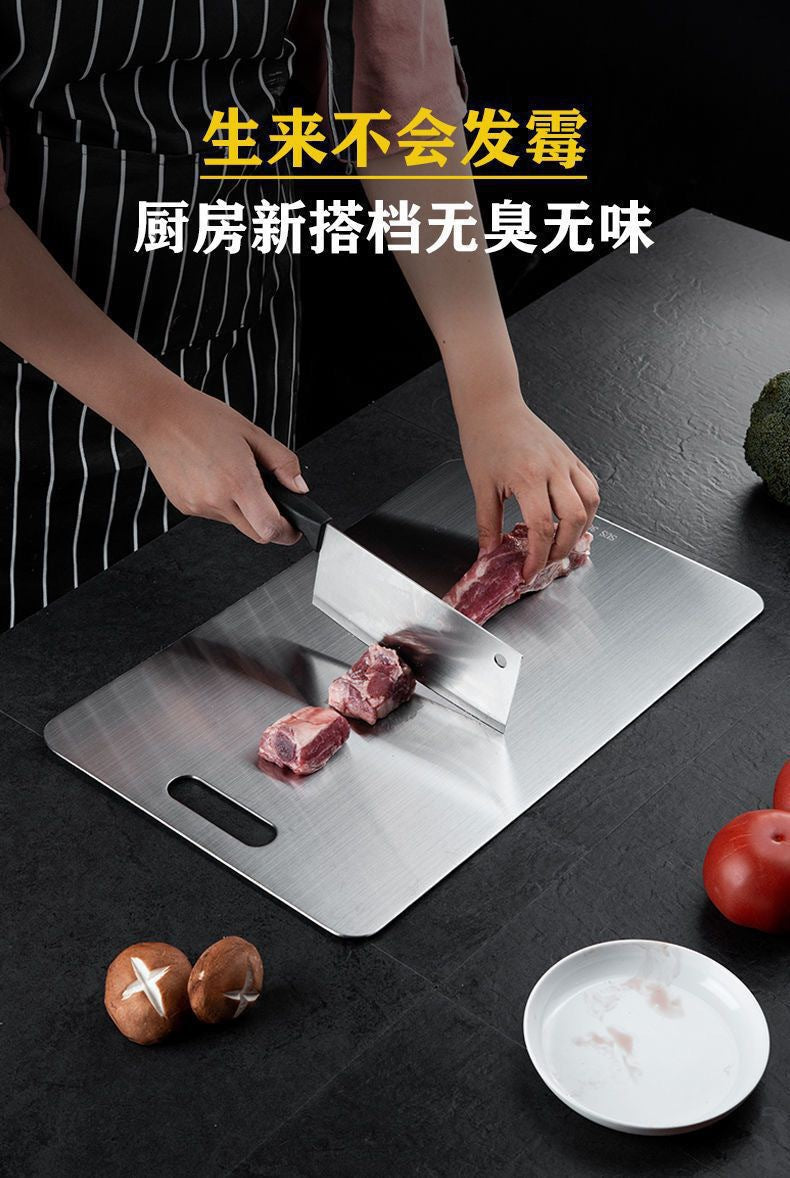 Antibacterial Stainless Steel Cutting Board Thickeneded Moisture-Proof Cutting Board Extra Large Mildew-Proof Chopping Board Home Kitchen Large Chopping Board Panel
