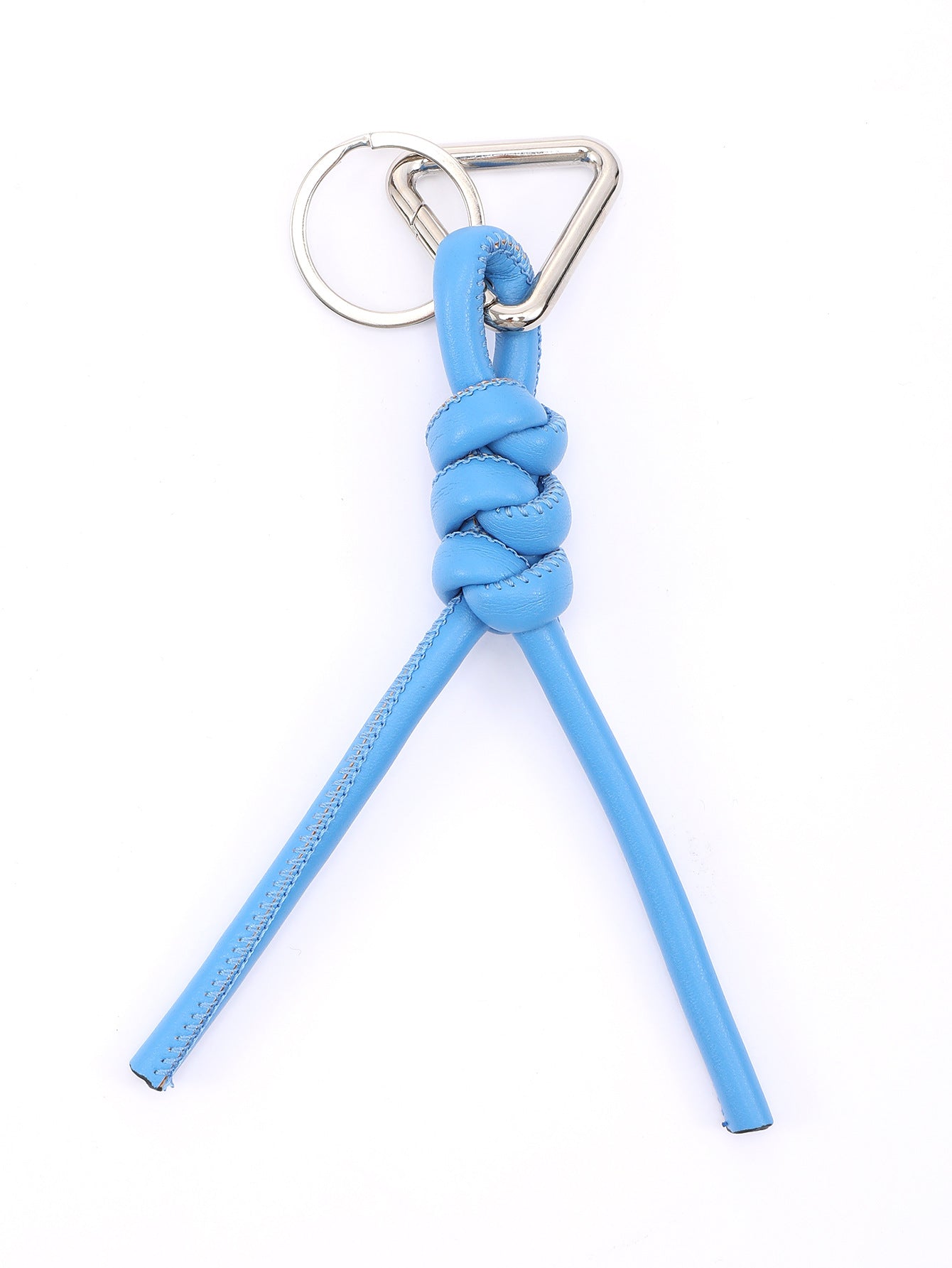 New triangle key chain PU hand-woven diamond key ring bag pendant key chain