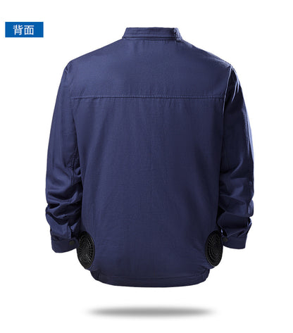 Air-Conditioned Clothing Men's Summer Outdoor Labor Protection Work Clothes Charging Refrigeration Welder High Temperature Heatstroke Prevention Cooling Fan Clothing