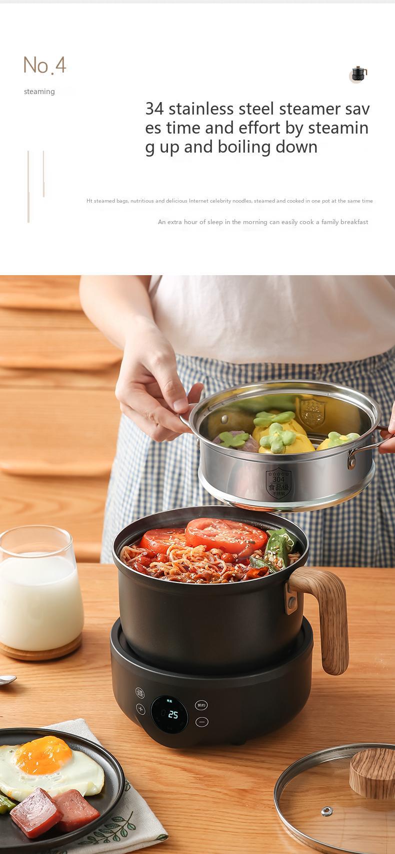 Cross-border 110V/220V English packaging household full-automatic multifunctional split 1.8-liter electric cooking pot European, British and American regulations