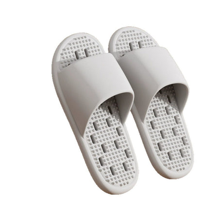 New Summer Home Bathroom Hollow Anti-Slip Men's Slippers That Feel Like Stepping on Shit, Convenient and Breathable Soft-Soled Women's Slippers for Outdoor Wear