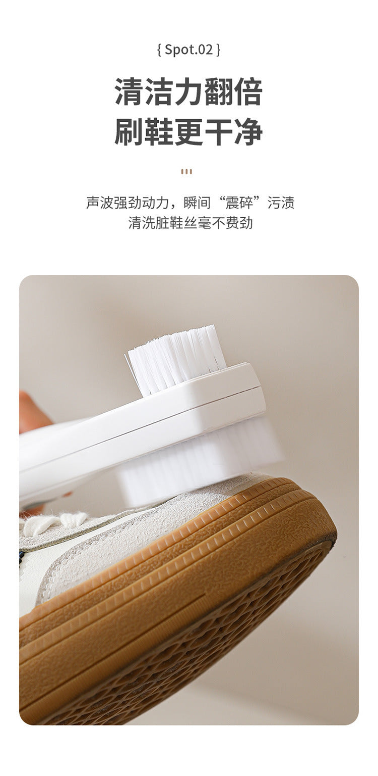 New Fully Automatic Electric Shoe Polisher Multifunctional Rechargeable Household Handheld Shoe Brush Black White
