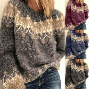 Cross-Border European and American Clothing Pure Color V Neck Long Sweater Dress Autumn and Winter Fashion Elegant Cable Bottoming Knitted Dress