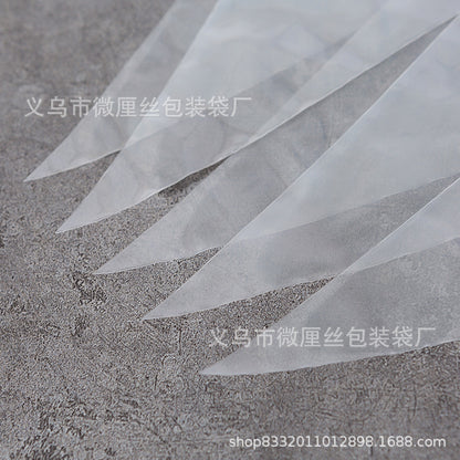 Explosion-Proof High-Pressure Disposable Piping Bag Thickeneded Transparent Spot Plastic Ldpe Environmentally Friendly Triangle Bag 50 Pieces Small Size