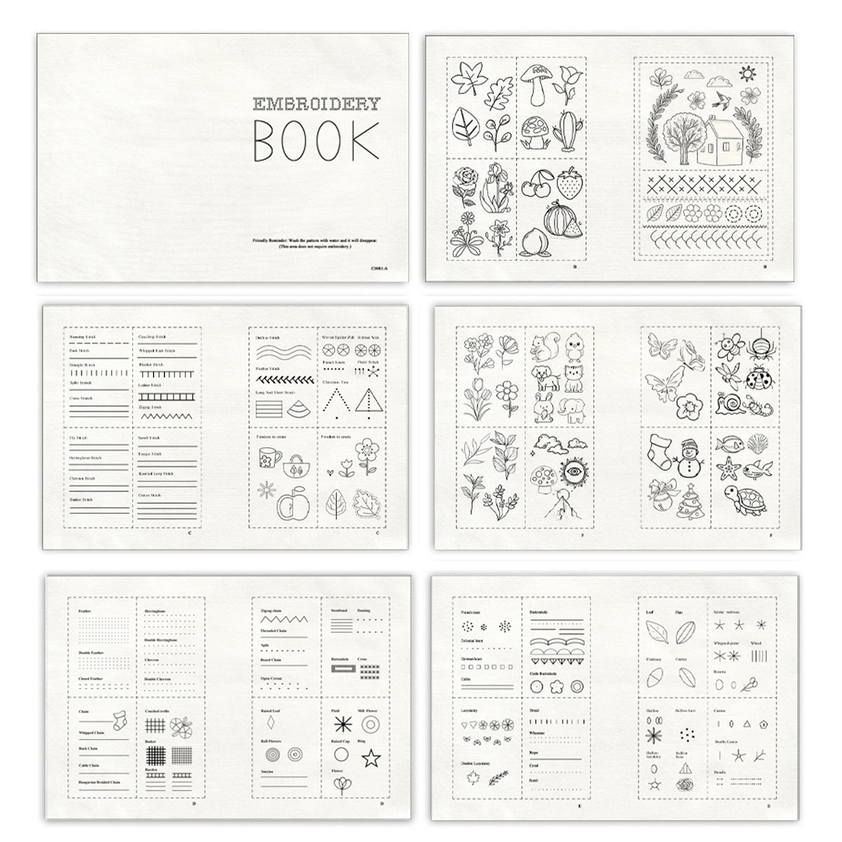 Cross-Border Popular Original Stitchbook Needlework Handmade Embroidery Needlework DIY Embroidery Book Embroidery Material Kit