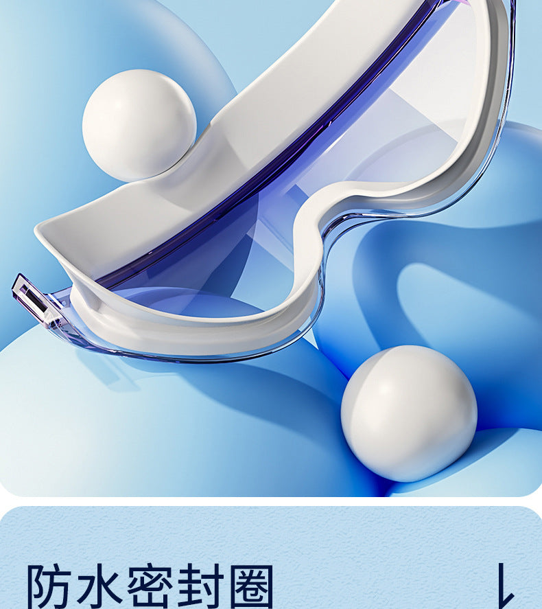 Factory wholesale large frame adult gradient plating swimming goggles waterproof anti-fog HD large field of view swimming goggles unisex