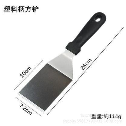 Triangle Stainless Steel Teppanyaki Grilling Shovel Multi-use Steak Hand-held Pancake Shovel Restaurant Teppanyaki Cuisine Gadget