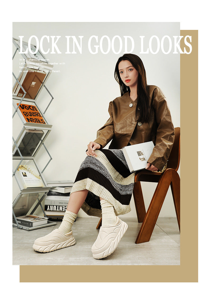 Waterproof Winter Men's Slippers 2025 New Winter Home Warm Thick-Soled Couple Casual Cotton Shoes for Women
