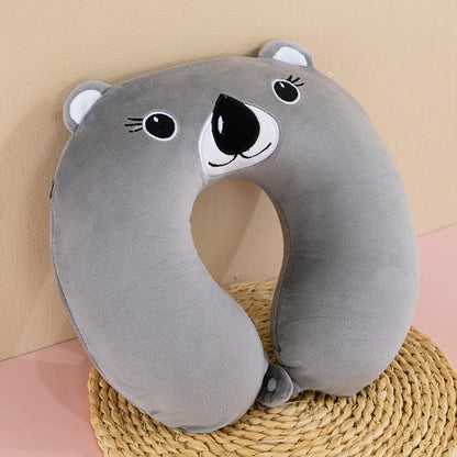 Neck Pillow Travel Memory Foam U-shaped Pillow Cartoon Gift Sponge Sleeping Neck Pillow Embroidery Slow Rebound Nap Pillow